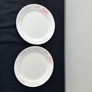 2 Corelle Desert Rose aka Floral Wisp Dinner Plate